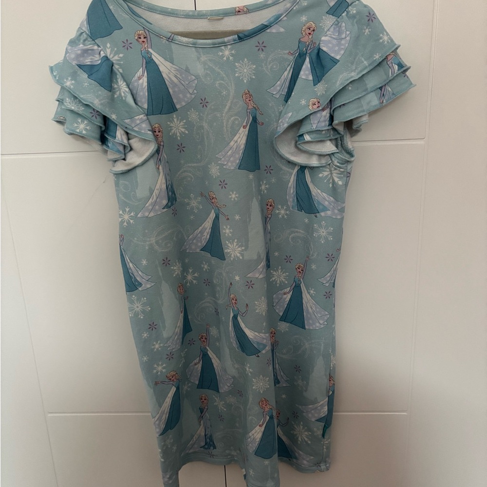 Elsa Themed Ruffle Sleeve Dress
